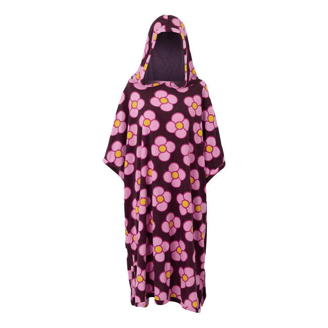 Morello - Front - Regatta Womens-Ladies Orla Kiely II Spinning Flower Towelling Hooded Towel