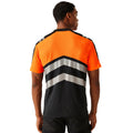 Black-Orange - Side - Regatta Professional Mens High-Vis T-Shirt