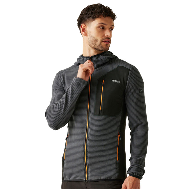 Ash-Black - Lifestyle - Regatta Mens Lakewright Full Zip Fleece Jacket