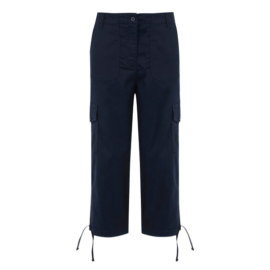 Navy - Front - Regatta Womens-Ladies Shorebella Capri Trousers