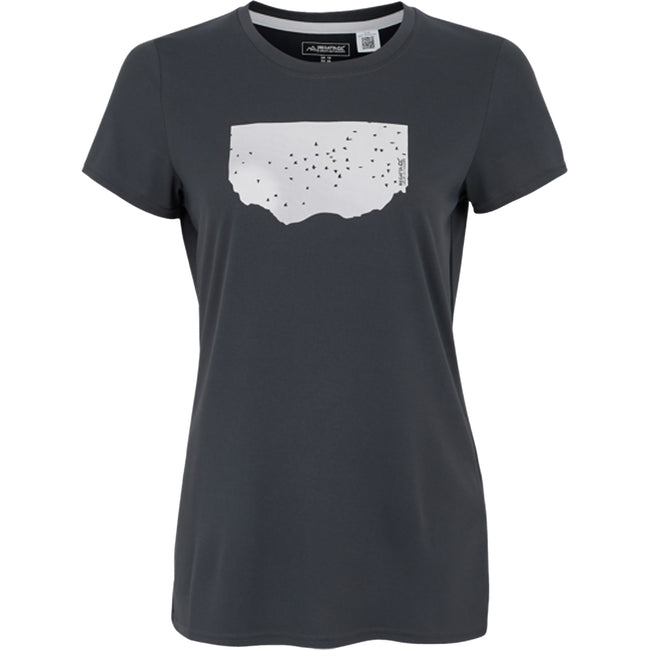 Seal Grey - Front - Regatta Womens-Ladies Fingal Printed Stretch T-Shirt