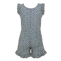 Blue - Back - Regatta Girls Orla Kiely Jasmine Flower Playsuit