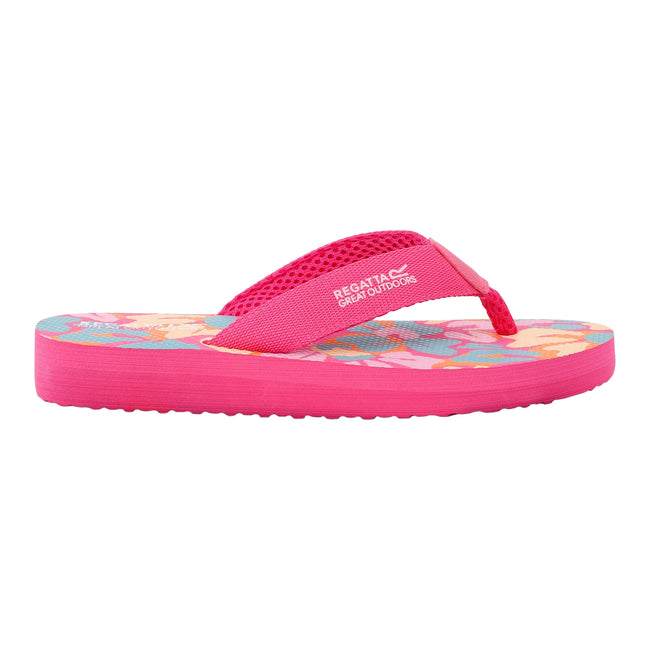 Multicoloured - Side - Regatta Womens-Ladies Catarina Summer Floral Flip Flops