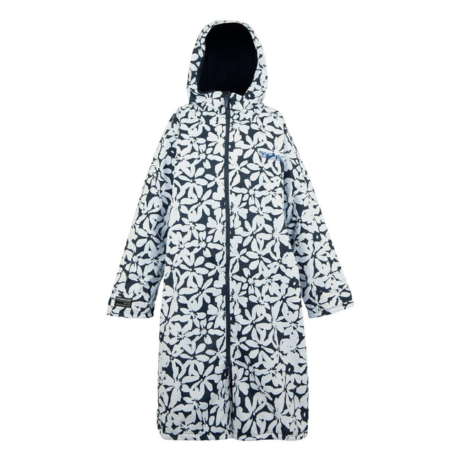 Navy-White - Front - Regatta Unisex Adult Large Floral Changing Robe