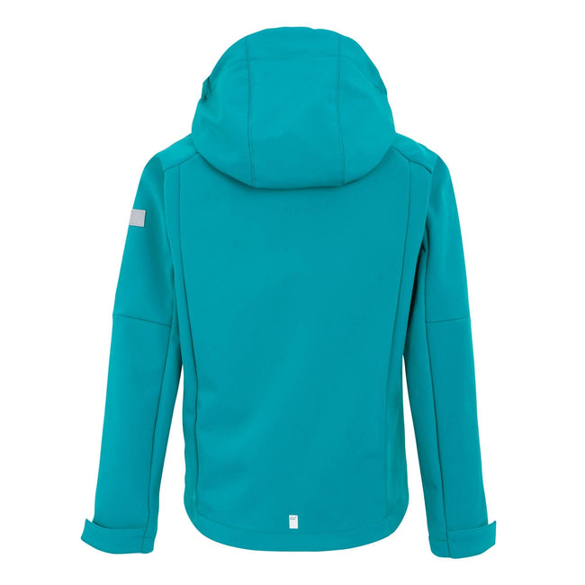 Exotic Plume-Aruba Blue - Back - Regatta Childrens-Kids Acidity VIII Soft Shell Jacket