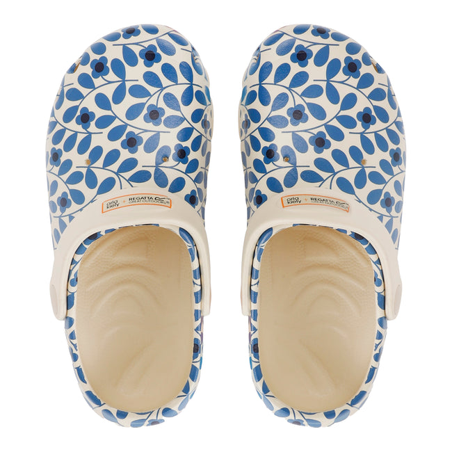 Blue - Front - Regatta Childrens-Kids Orla Kiely Jasmine Flower Clogs