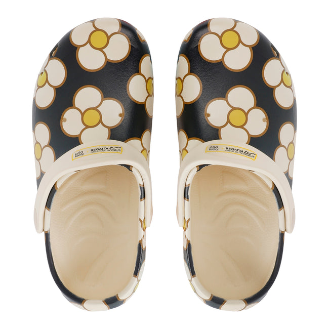 Black - Front - Regatta Childrens-Kids Orla Kiely Spinning Flower Clogs