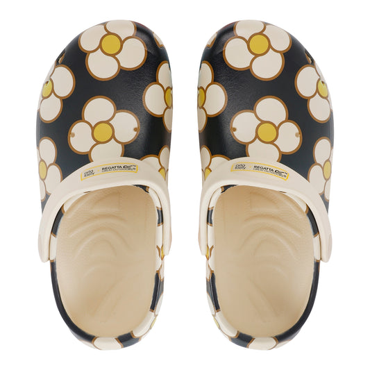 Black - Front - Regatta Childrens-Kids Orla Kiely Spinning Flower Clogs