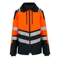Black-Orange - Front - Regatta Professional Mens High-Vis Waterproof Jacket