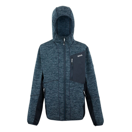 Moonlight Denim-Navy Marl - Front - Regatta Mens Alven Full Zip Fleece Jacket