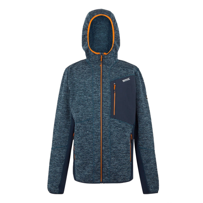 Ash Marl-Black-Fox - Pack Shot - Regatta Mens Alven Full Zip Fleece Jacket