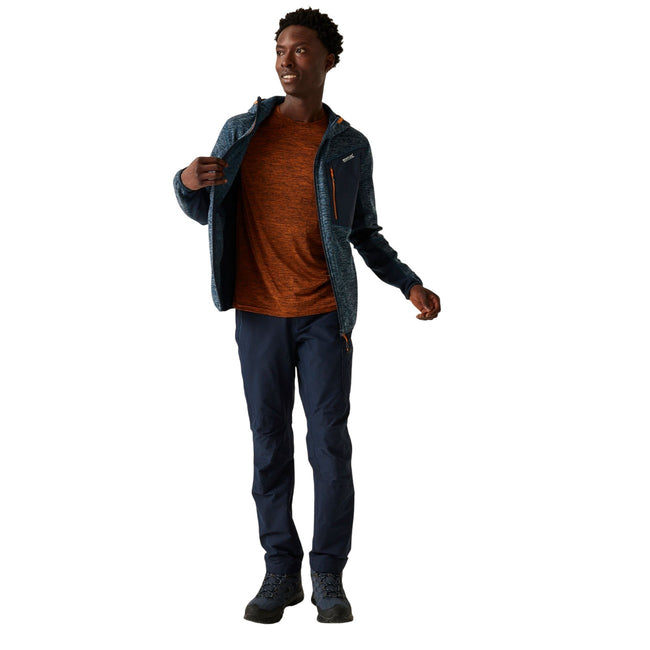 Moonlight Denim-Navy Marl - Side - Regatta Mens Alven Full Zip Fleece Jacket