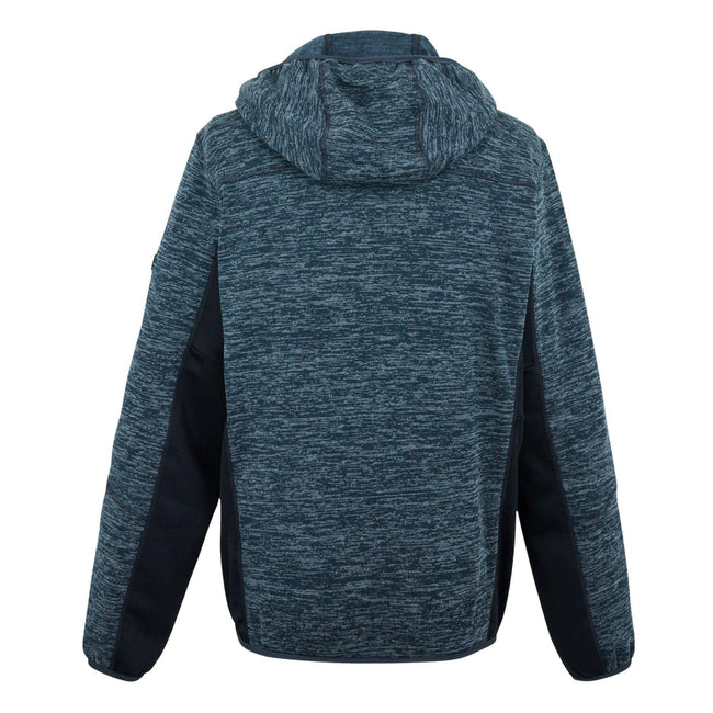 Moonlight Denim-Navy Marl - Pack Shot - Regatta Mens Alven Full Zip Fleece Jacket
