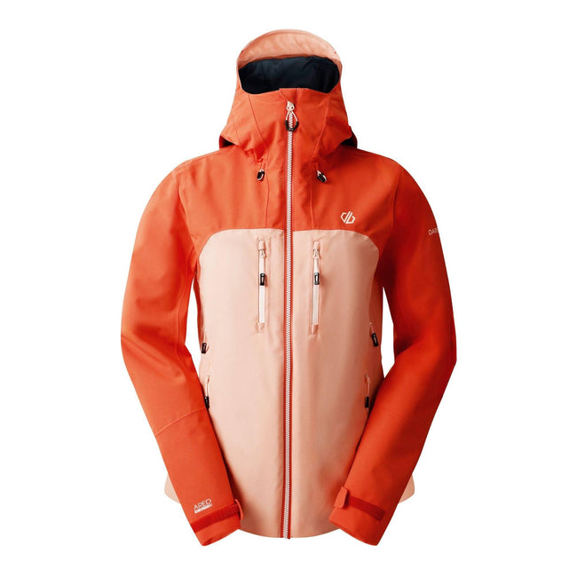 Burnt Sienna-Shrimp - Lifestyle - Dare 2B Womens-Ladies Diverging Waterproof Jacket