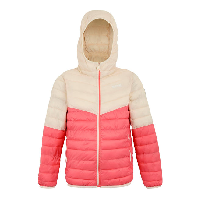 Peach Bloom-Light Vanilla - Lifestyle - Regatta Childrens-Kids Hillpack III Hooded Jacket