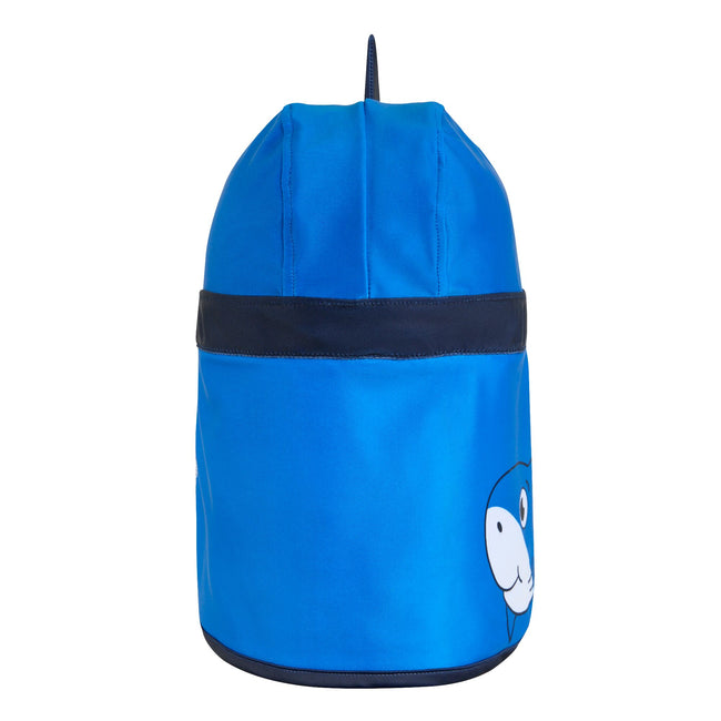 Hawaiian Blue-Navy - Back - Regatta Childrens-Kids Protect Bubbles The Shark Cap