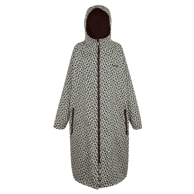 Black - Front - Regatta Womens-Ladies Orla Kiely Jasmine Flower Changing Robe