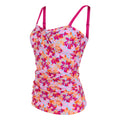 Pink - Side - Regatta Womens-Ladies Aceana III Summer Floral Tankini Top