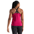 Berry Pink-Black - Back - Dare 2B Womens-Ladies Bolt Dash Print Vest Top
