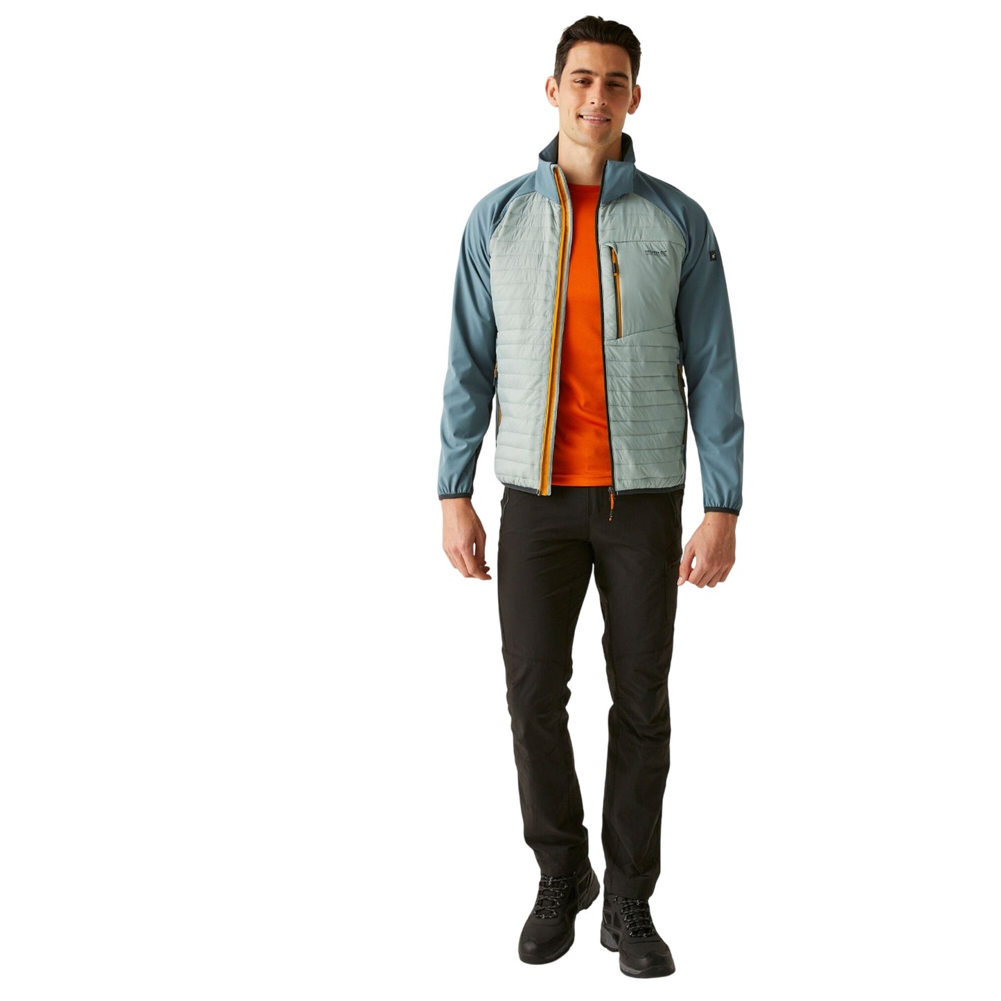 Glacier-Stormy Weather-Ash-Fox - Close up - Regatta Mens Pro Hybrid II Jacket