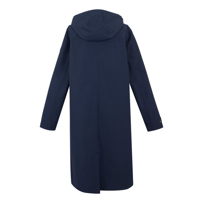 Navy - Back - Regatta Womens-Ladies Reinna Long Length Waterproof Jacket