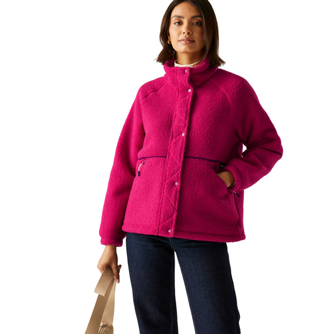 Dark Cerise - Lifestyle - Regatta Womens-Ladies Emilica Borg Full Zip Fleece Jacket