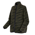 Khaki Green-Black - Side - Regatta Womens-Ladies Frankie Borg Full Zip Fleece Jacket
