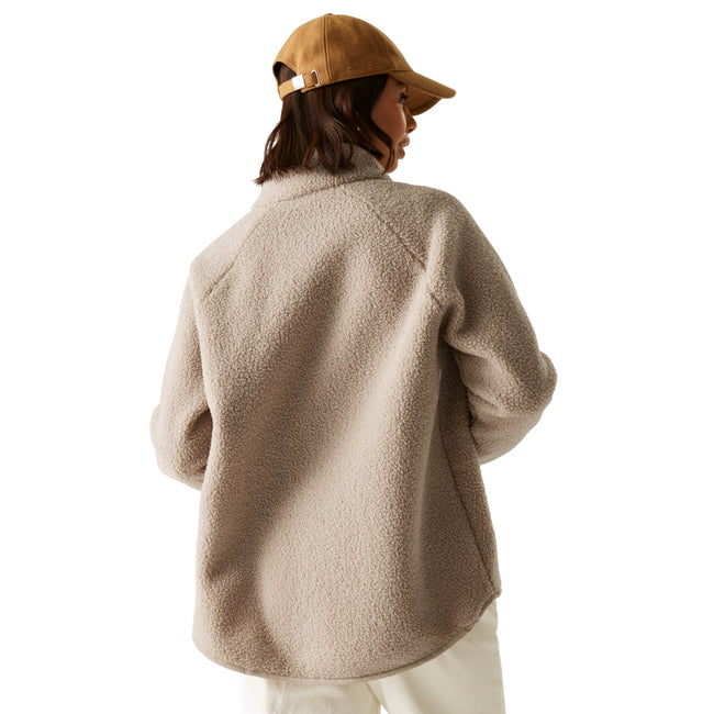 Soft Taupe - Pack Shot - Regatta Womens-Ladies Frankie Borg Full Zip Fleece Jacket