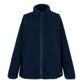 Navy - Front - Regatta Womens-Ladies Frankie Borg Full Zip Fleece Jacket