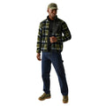 Navy-Dark Khaki - Pack Shot - Regatta Mens Frankie Borg Fleece Jacket
