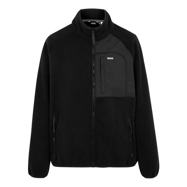 Black - Front - Regatta Mens Frankie Borg Fleece Jacket
