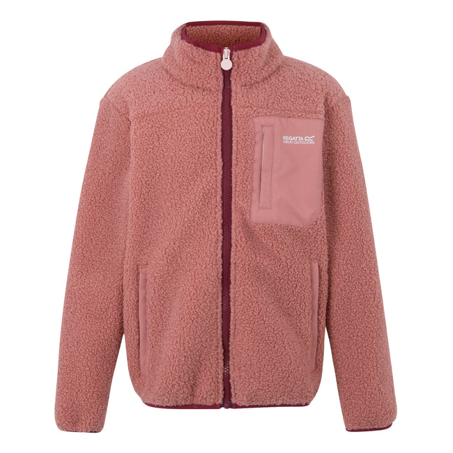Dusty Rose - Front - Regatta Childrens-Kids Frankie Full Zip Fleece Jacket