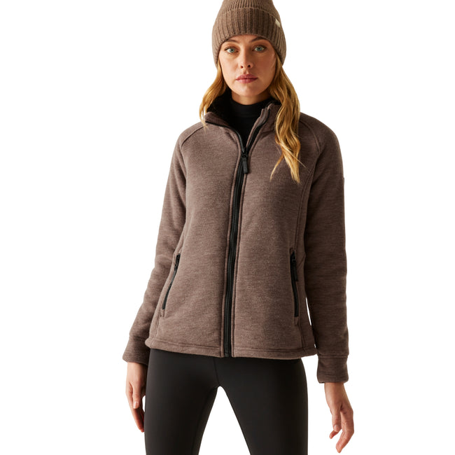 Mocha - Lifestyle - Regatta Womens-Ladies Emilde Full Zip Fleece Jacket