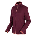 Dark Pimento-Burgundy - Side - Regatta Womens-Ladies Elzie Full Zip Fleece Jacket