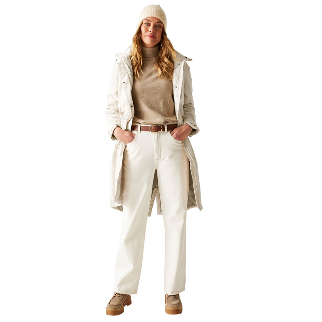 Light Vanilla - Close up - Regatta Womens-Ladies Yannta Insulated Waterproof Jacket