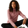 Dusty Rose - Close up - Regatta Womens-Ladies Sweetheart Quarter Zip Fleece Top