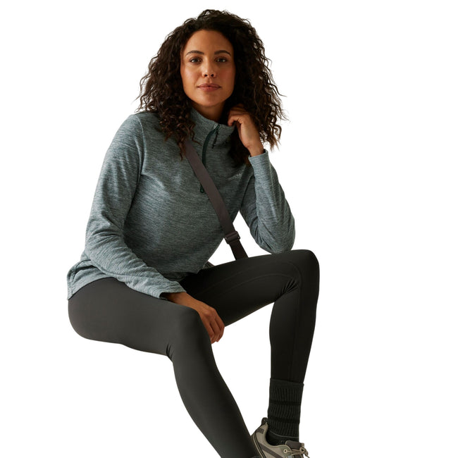 Moroccan Blue - Close up - Regatta Womens-Ladies Sweetheart Quarter Zip Fleece Top