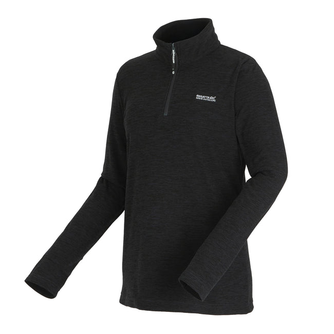Seal Grey - Side - Regatta Womens-Ladies Sweetheart Quarter Zip Fleece Top