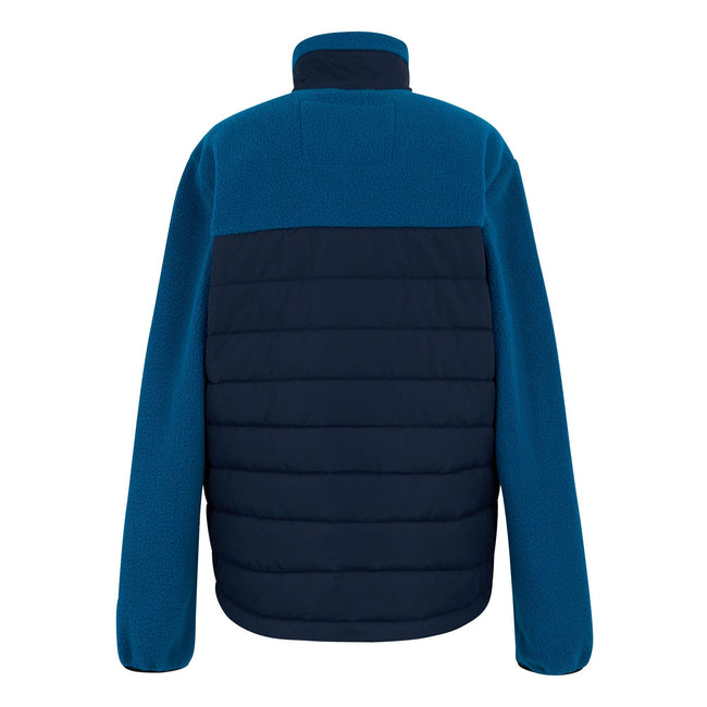 Navy-Snorkel Blue - Back - Regatta Mens Frankie Borg Full Zip Hybrid Jacket