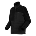 Black - Side - Regatta Mens Frankie Borg Full Zip Hybrid Jacket