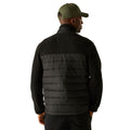 Black-Dark Khaki - Pack Shot - Regatta Mens Frankie Borg Full Zip Hybrid Jacket