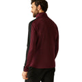 Dark Maroon-Black - Pack Shot - Regatta Mens Hepley Half Zip Fleece Jacket
