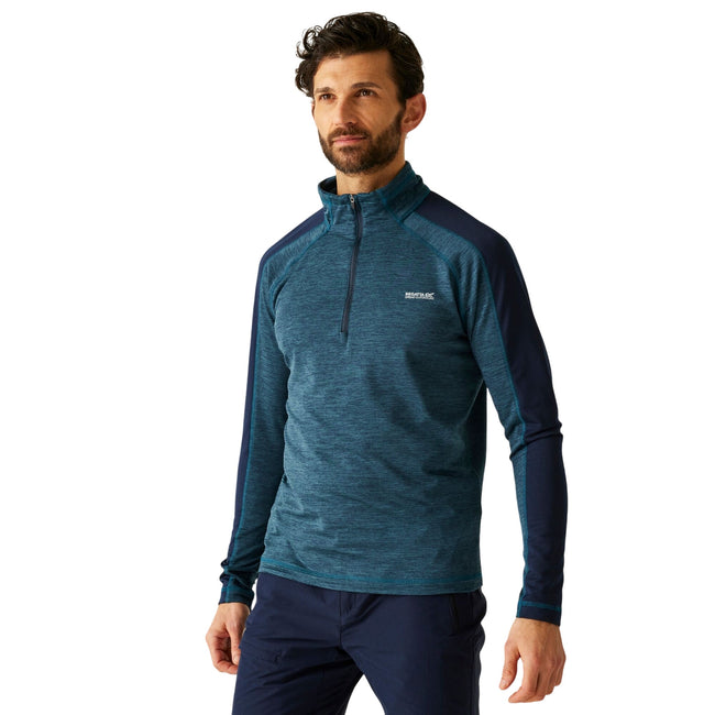 Moonlight Denim-Navy - Lifestyle - Regatta Mens Hepley Half Zip Fleece Jacket