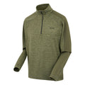 Oil Green-Olive Night - Side - Regatta Mens Hepley Half Zip Fleece Jacket