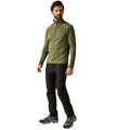 Oil Green-Olive Night - Close up - Regatta Mens Hepley Half Zip Fleece Jacket