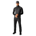 Ash-Black - Close up - Regatta Mens Hepley Half Zip Fleece Jacket
