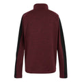 Dark Maroon-Black - Back - Regatta Mens Hepley Half Zip Fleece Jacket