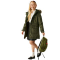 Olive Night - Close up - Regatta Childrens-Kids Fabrizia II Quilted Jacket
