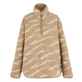 Soft Taupe-Mocha - Front - Regatta Womens-Ladies Frankie Abstract Borg Half Zip Fleece Jacket