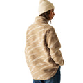 Soft Taupe-Mocha - Pack Shot - Regatta Womens-Ladies Frankie Abstract Borg Half Zip Fleece Jacket